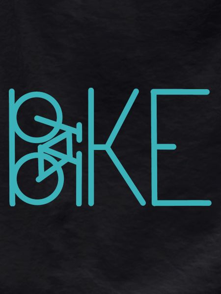 Teal Bicycle Lines Minimal Art