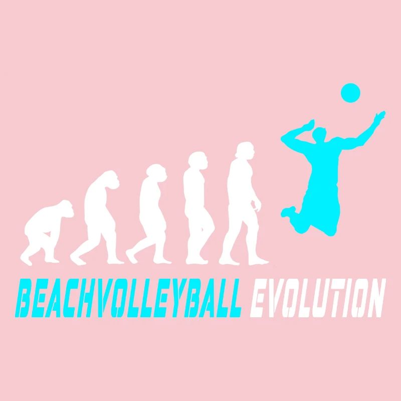 Beach volleyball evolution design / gift idea