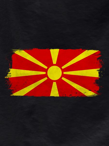 Macedonian sun on red