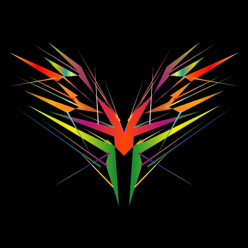 farbenfrohe abstrakte Flügel Form