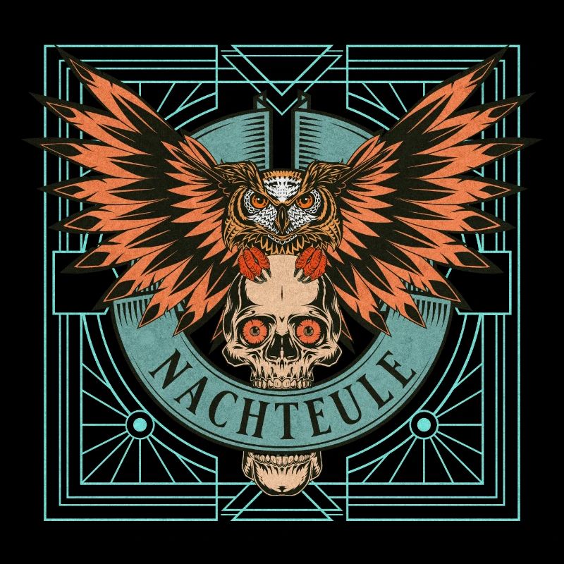 Nachteule Schädel Pank