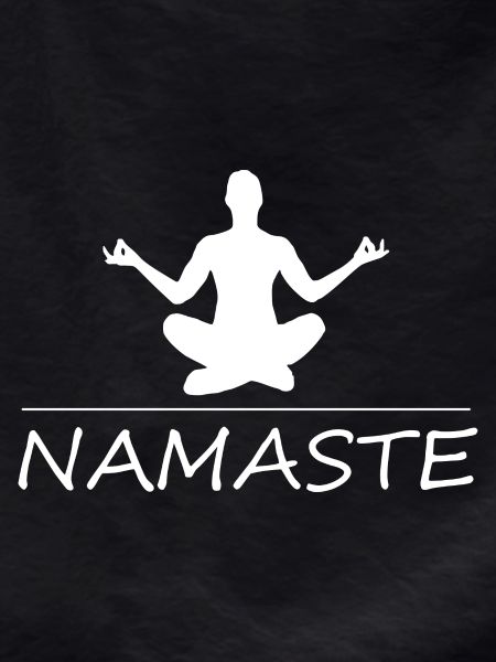 Namaste yoga blanc