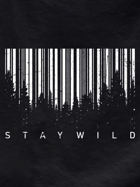 Forest Barcode Silhouette