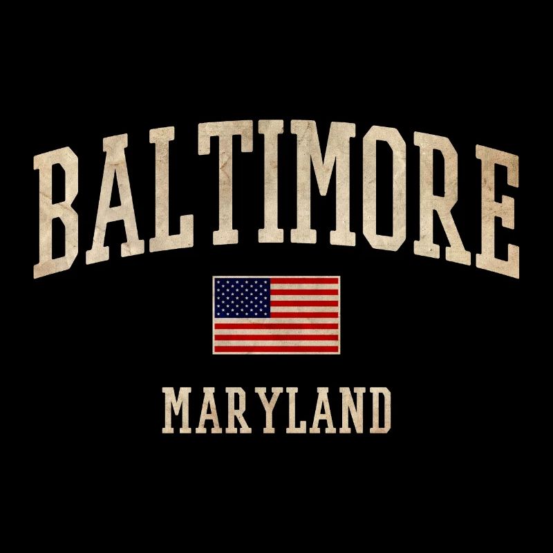 Style du drapeau vintage de Baltimore