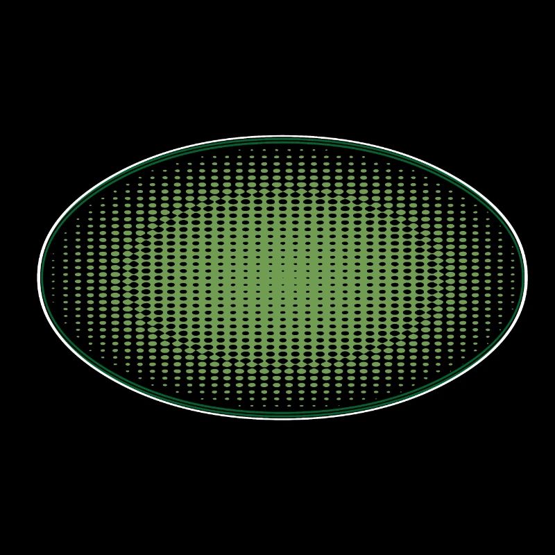 Points verts ovales, avec cadre