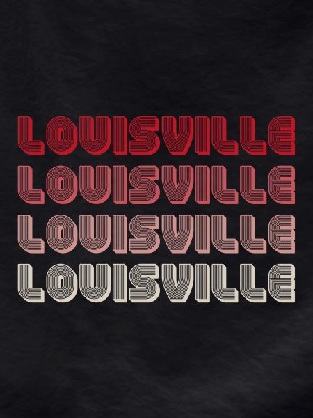 Louisville Vierfach Gradient Wortlogo
