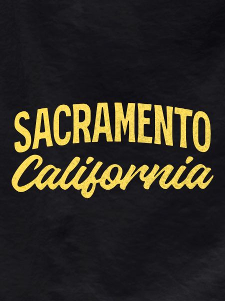 Sacramento California Gold Script