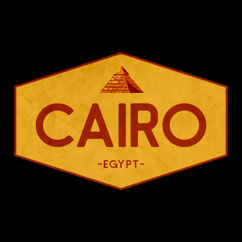 Cairo Egypt Pyramid Emblem
