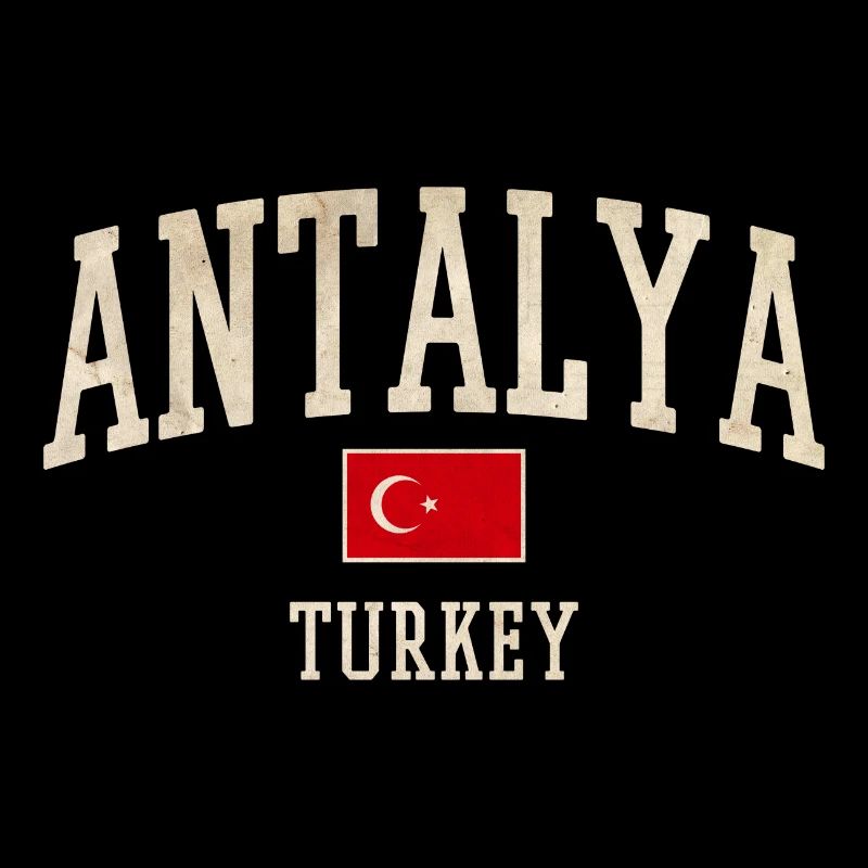 Design du drapeau vintage d’Antalya Turkey