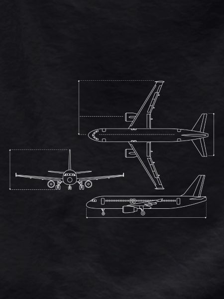 Airplane Blueprint Technical Drawing
