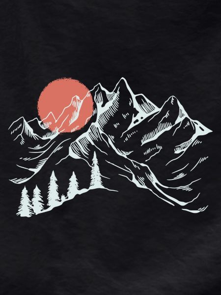 Sunrise Mountain Ridge Silhouette