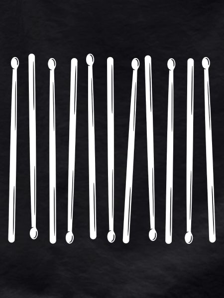Drumsticks Vertical Pattern