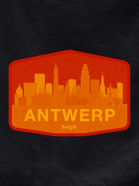Antwerp Skyline Warm Orange