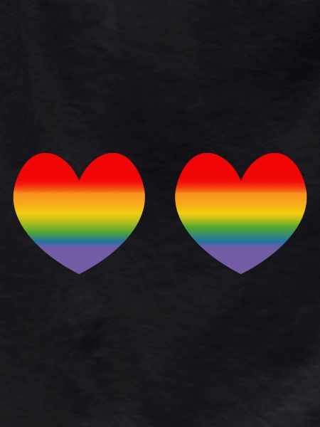 Zwei Regenbogenherzchen Verlauf