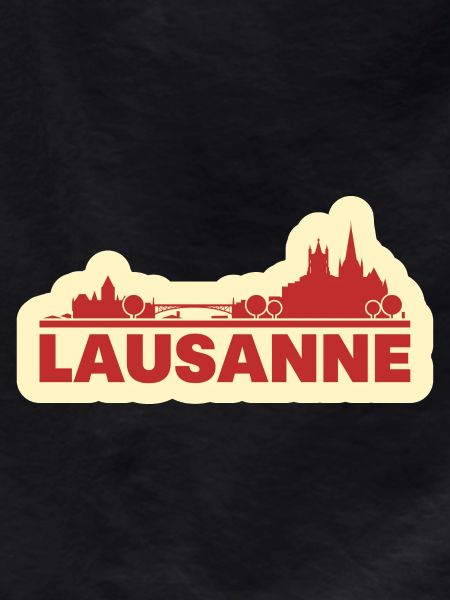 Lausanne Skyline Retro