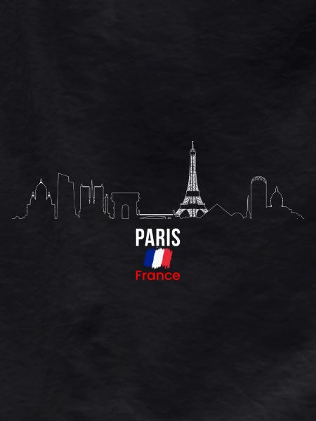 Paris Skyline Line Art