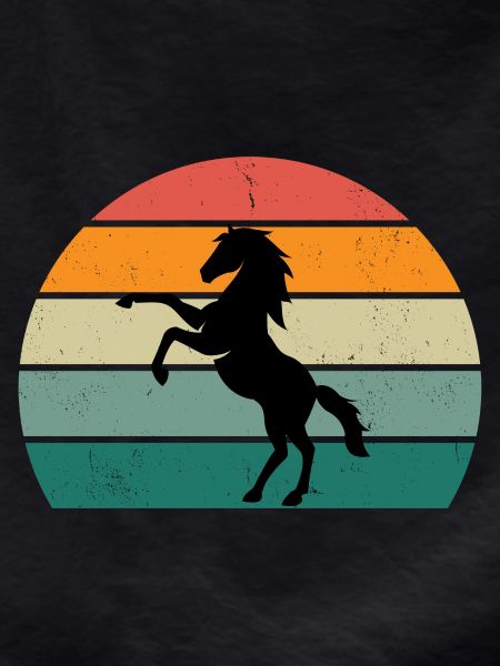 Retro Horse Silhouette Design