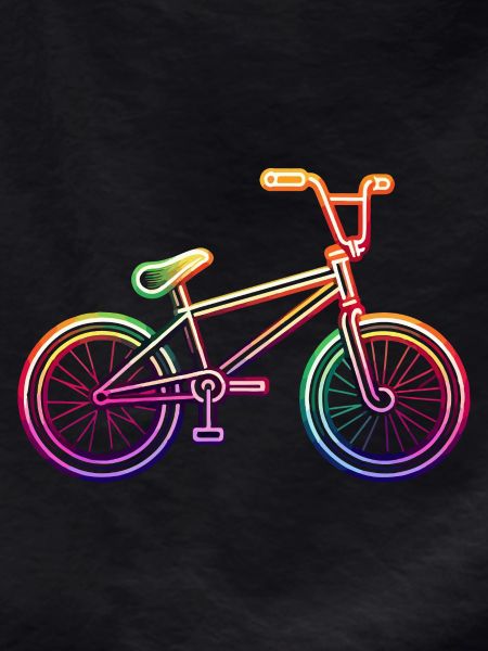Neon Rainbow BMX Bike