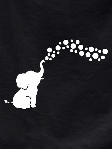 Playful Elephant Blowing Bubbles