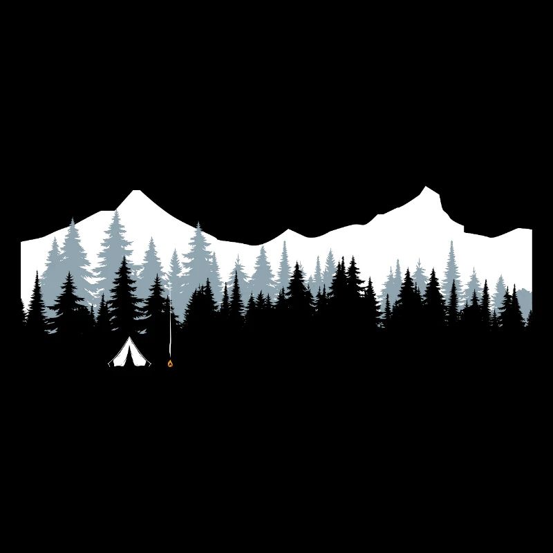 Serene Mountain Forest Scene