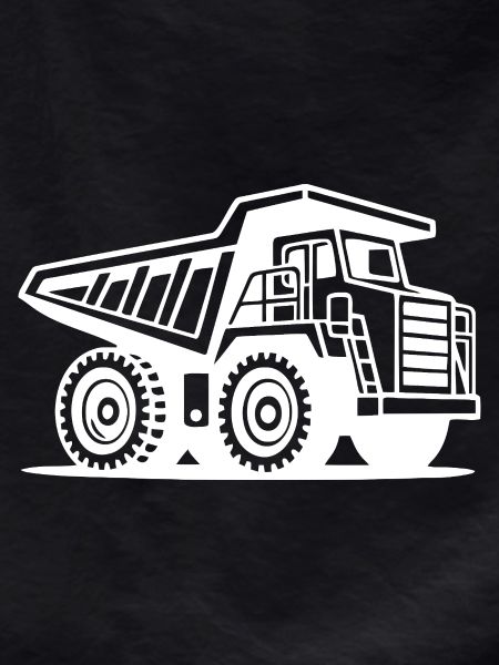 Industrial Mining Truck Silhouette Design