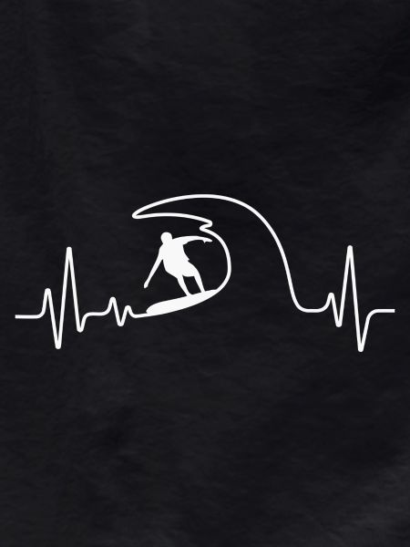 Surfing Wave Heartbeat Design