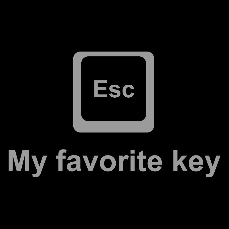 ESC Key Shirt – Favorite Button for Nerds & Geeks