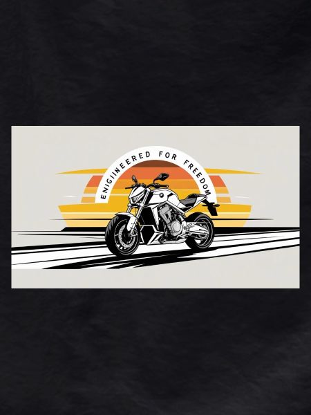 Motorcycle Freedom Sunset Design
