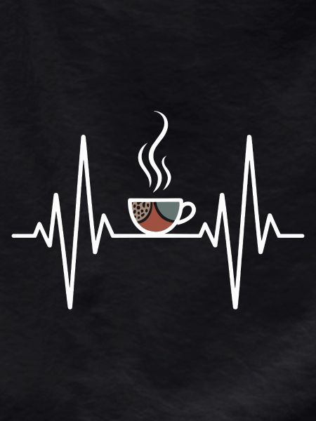 Coffee heartbeat design
