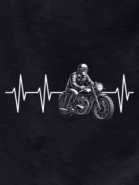 Motorcycle Heartbeat Oldschool Biker