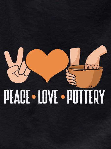 Peace Love Ceramic Art Fans