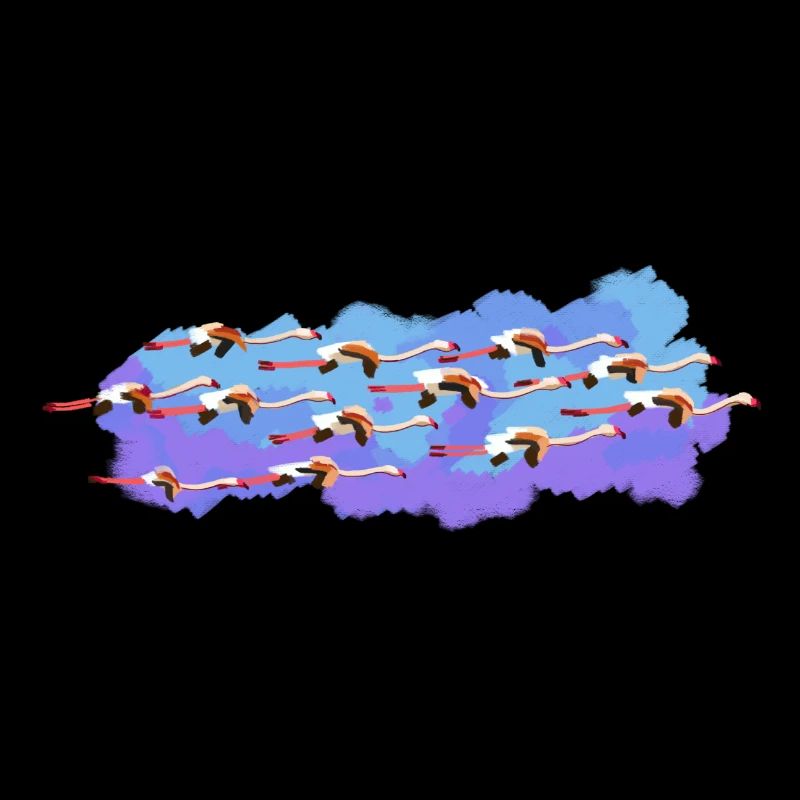 Flamingos auf der Straße