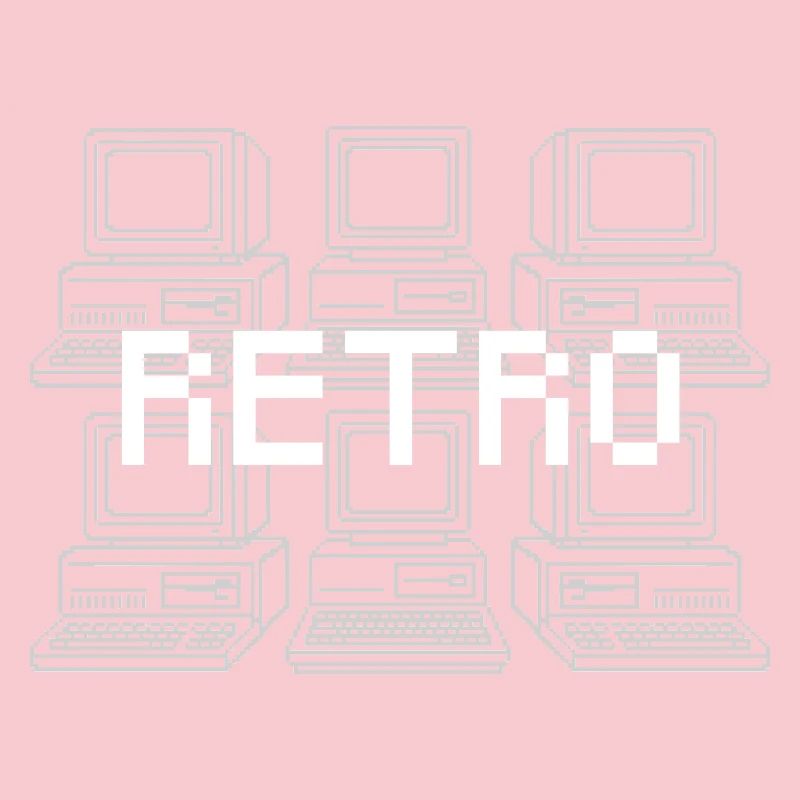 Retro Computer Grid Techno
