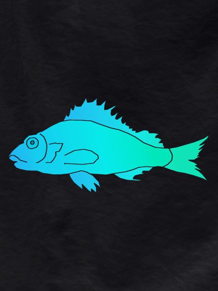 Fish with a serrated fin