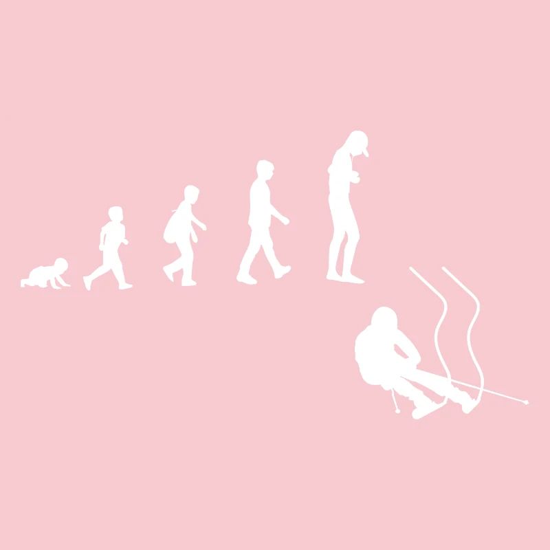 Évolution de bébé à skieur alpin