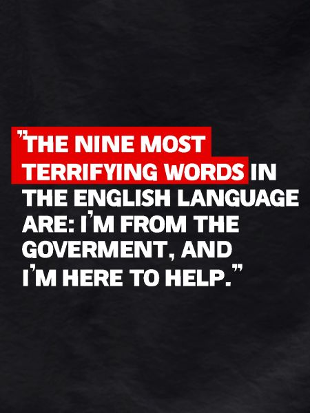 Satirical government quote