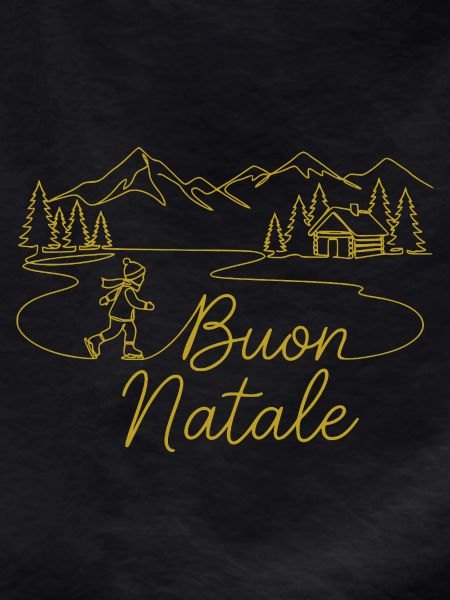 Buon Natale winter landscape wintry