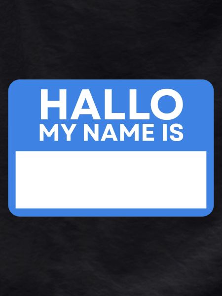 Hello Name Blue Name Badge