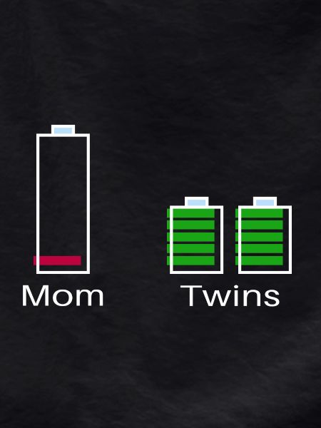 Mom with twins – battery level