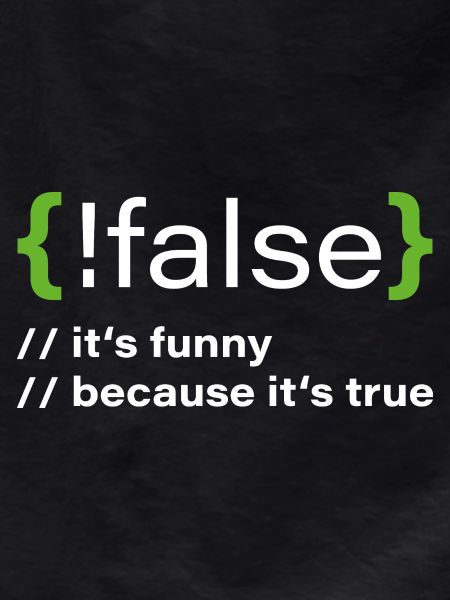 false – Lustiger Programmierer Spruch