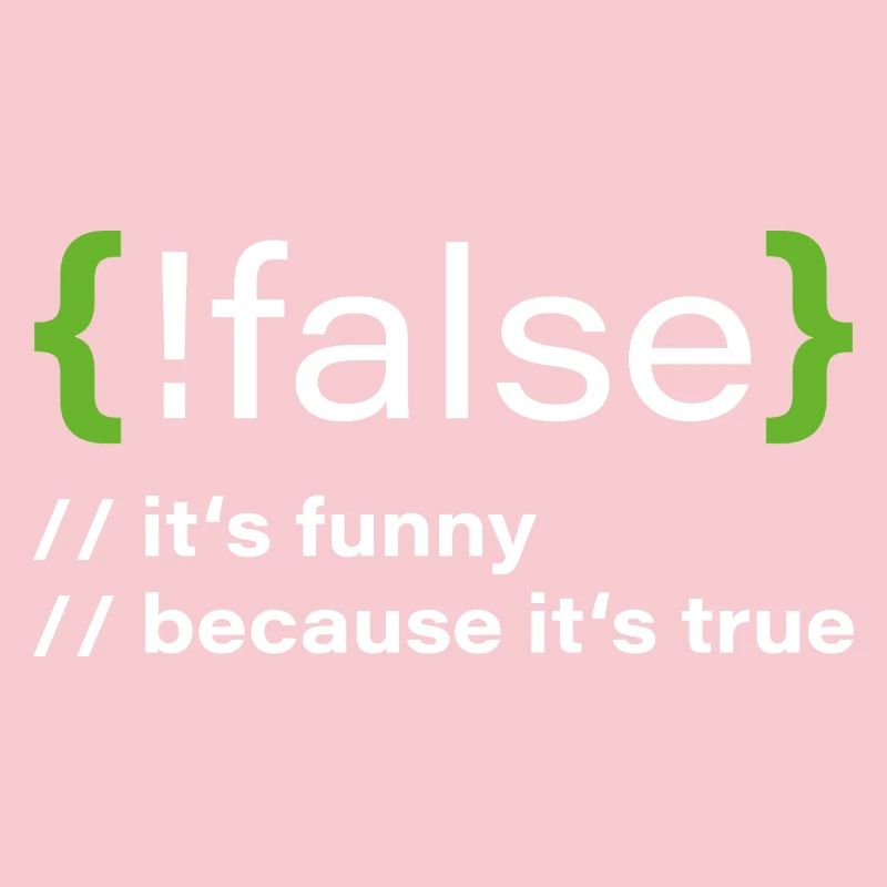 false – Lustiger Programmierer Spruch
