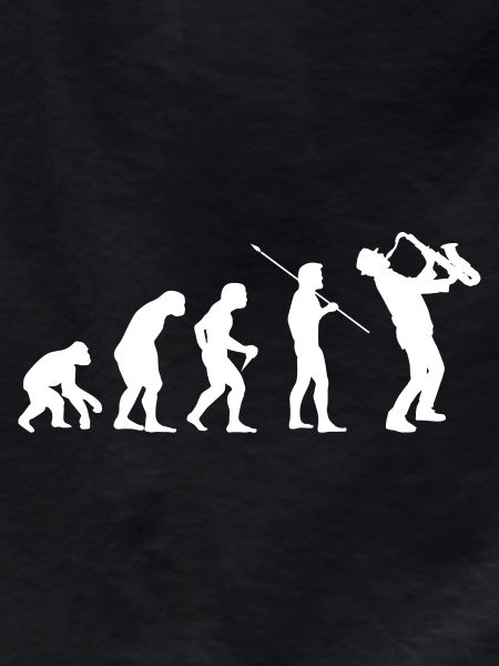 Evolution zum Saxophonist Musik Geschenk