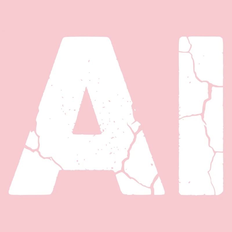 AI Artificial Intelligence Text Grunge Vector