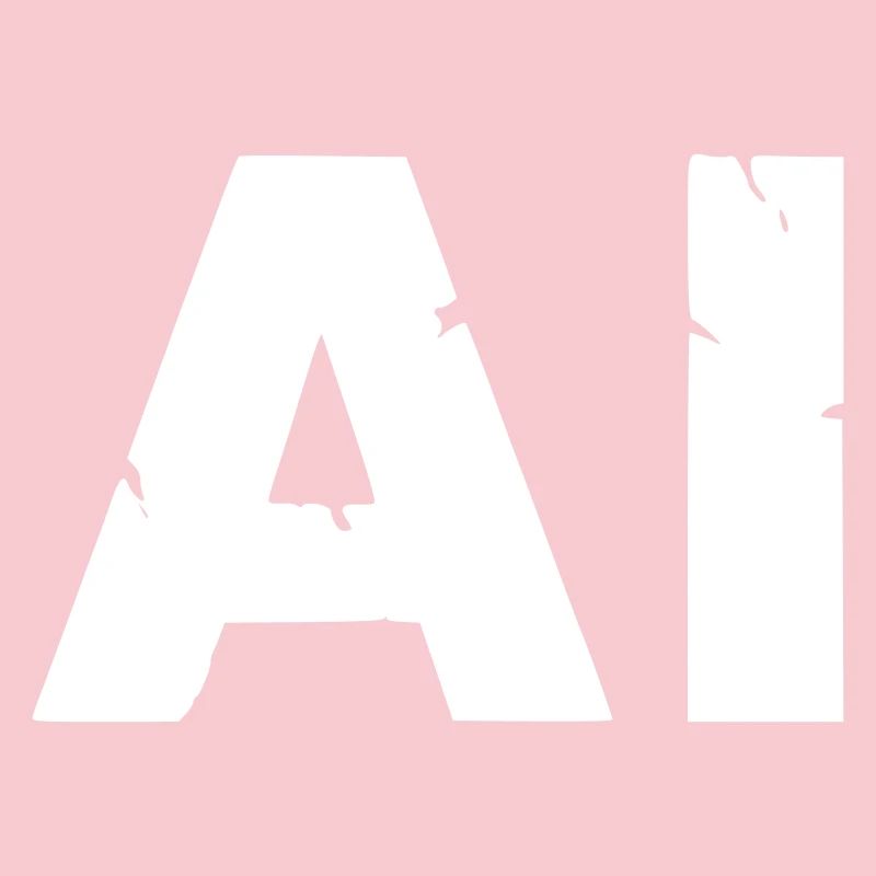 AI Artificial Intelligence Text Grunge Vector