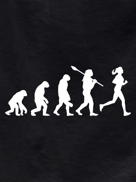 Evolution of Woman Running Silhouette