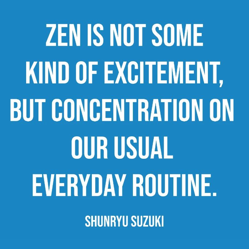Typographie Zen Focus : Routine quotidienne