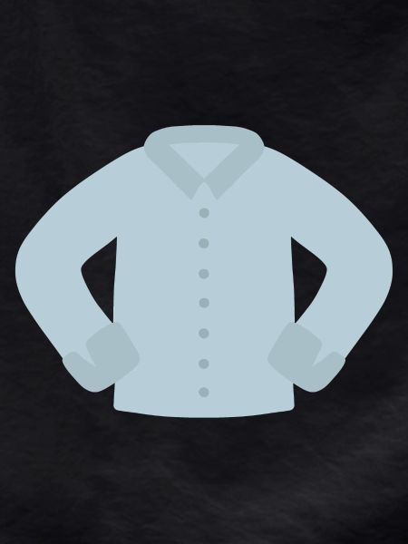 Azure Buttoned Shirt Graphic