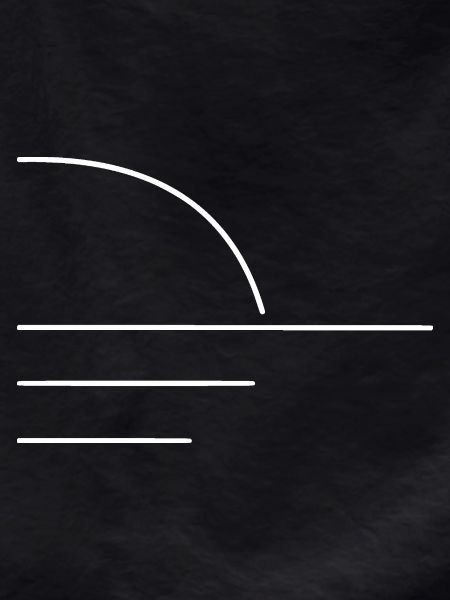 Sonne Horizont Linienkunst Weiß