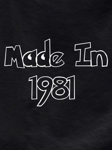 Made In 1981 Retro Logo