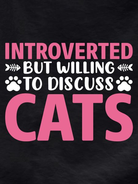 Introverted discuss with cat